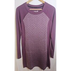 Smartwool Womens Size Medium Diamond Peak Wool Blend Quilted Dress Purple
